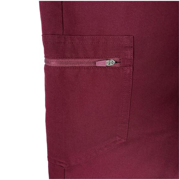 FIGS Maternity Jogger Scrubs Soft Stretch Pants Bottoms Burgundy XS - Picture 7 of 7